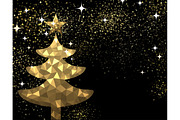 Golden Christmas trees set, a Decorative Illustration by Vjom (Thumbnail 10 of 12)