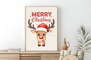 Reindeer Merry Christmas PNG, an Illustration by SinaCreation (Thumbnail 4 of 5)