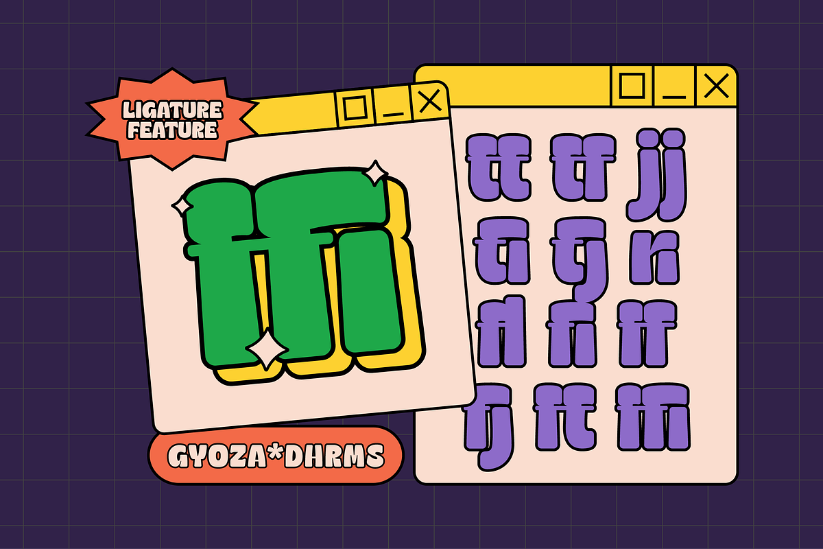 Gyoza - Cartoon Font Family, a Font by Dharmas Foundry (Photo 14 of 15)