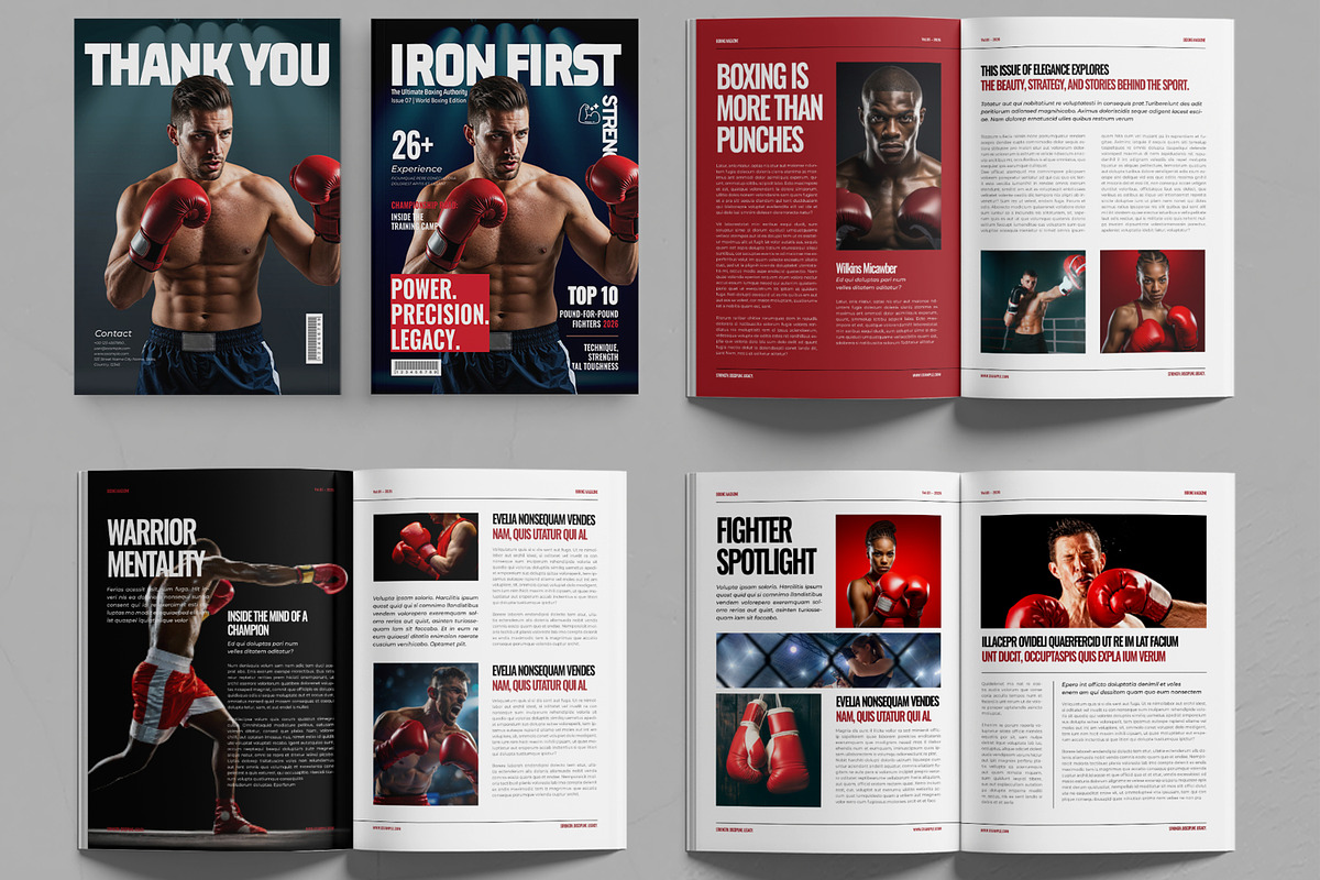 Boxing Magazine Template