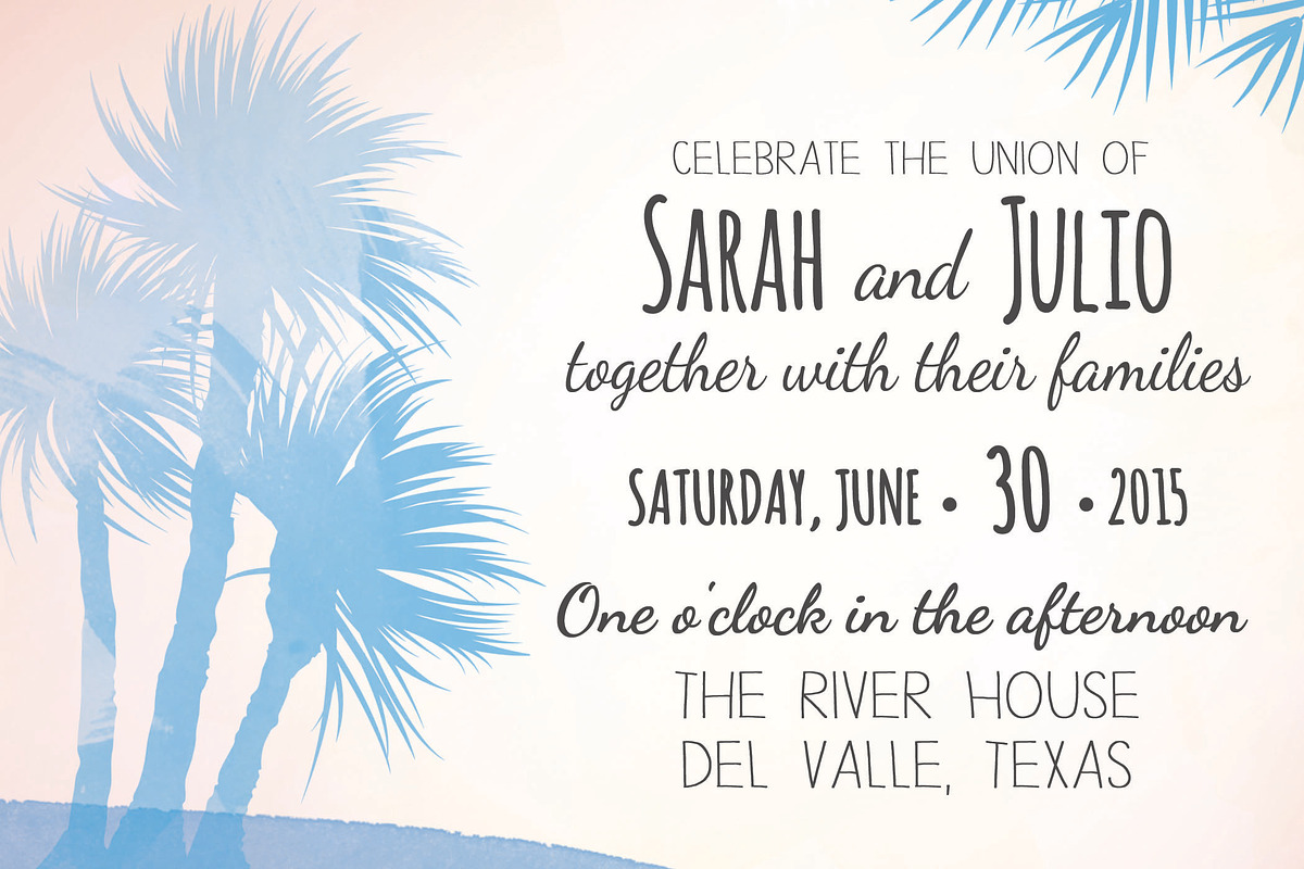 Beach Themed Wedding Inviation, an Invitation Template by tbarkley (Photo 2 of 2)