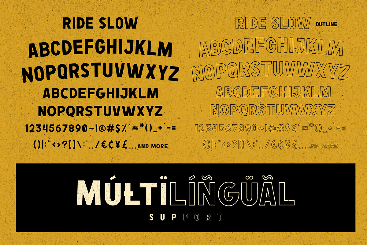 Ride Slow - Motorcycle Font Bundle preview 4