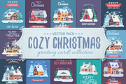 Cozy Winter House Christmas Cards, an Illustration by Alex Krugli (Thumbnail 1 of 8)