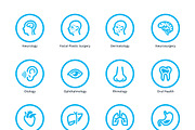 Blue Medical Specialties Icons Set 1, an Icon by introwiz1 (Thumbnail 2 of 2)