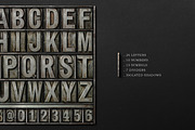 Metal Letterpress Alphabet & Numbers, a Mockup by Avelina Studio (Thumbnail 4 of 5)