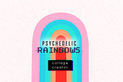 Psychedelic rainbows collage creator, an Object Graphic by LaVika (Thumbnail 9 of 9)