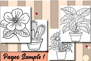 Flower Plants Bold & Easy Coloring, an Animal Illustration by Design Home (Thumbnail 3 of 4)