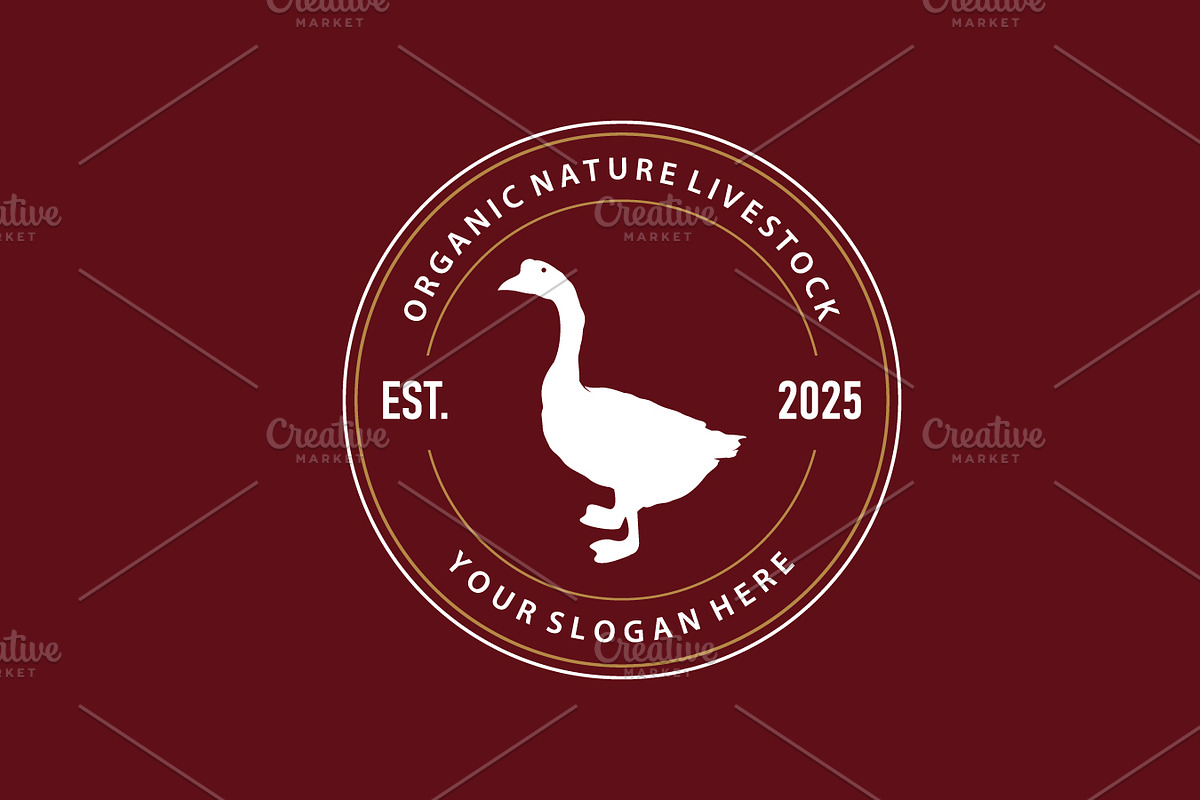 black silhouette duck logo livestock, a Branding & Logo Template by Maylianaw28