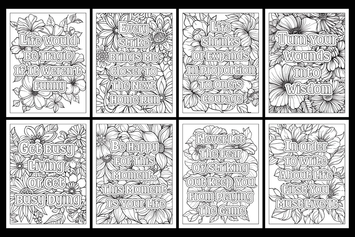 Life Quotes Coloring Pages, a Graphic by protabsorkar11 (Photo 2 of 3)