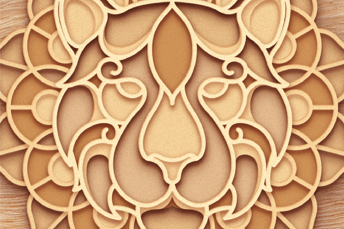 Tiger 3D Mandala - SVG cut file, an Object Graphic by Arshad Ali (Photo 8 of 8)
