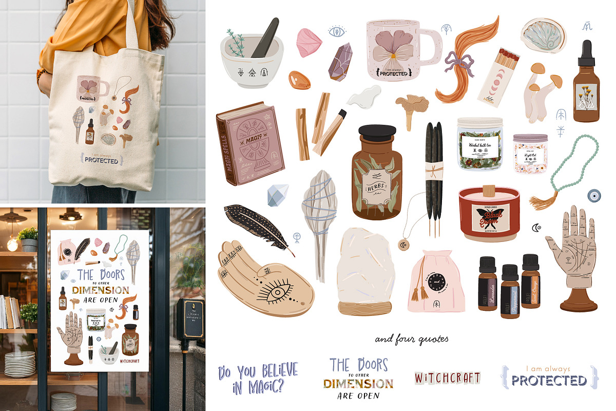Botany & Halloween mystery BUNDLE, a Decorative Illustration by Ruslana Lubenets (Photo 20 of 47)