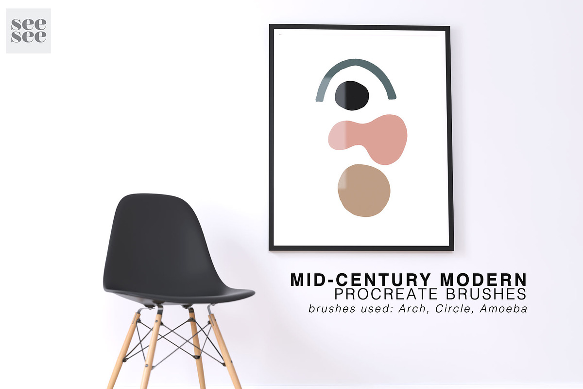 Procreate Mid Century Modern Brushes, a Brush Add-On by CC CREATIVE CO (Photo 2 of 17)