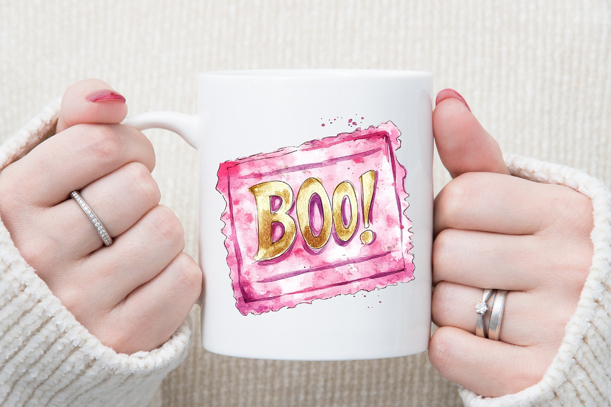 Pink Ephemera Halloween Clipart, an Illustration by Sublimation Artist (Photo 5 of 6)