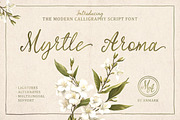 Myrtle Aroma Handwritten Script, a Handwritten Font by AnMark (Thumbnail 1 of 17)