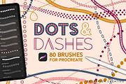 Dots & Dashes Procreate Brush Set, a Brush Add-On by AngelfishCreative (Thumbnail 1 of 6)