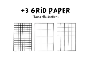 3+ Hand-Drawn Grid Paper, a Decorative Illustration by The Journey Atelier