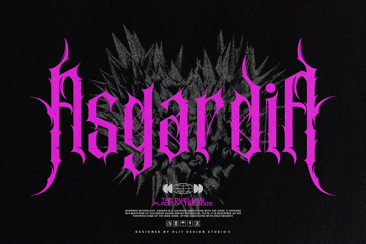 Nortnoh Metal Modern Typeface, a Blackletter Font by alit design (Photo 9 of 20)
