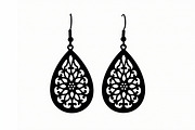 Leaf Earring Silhouette Bundle, an Object Graphic by jahid234 (Thumbnail 6 of 13)