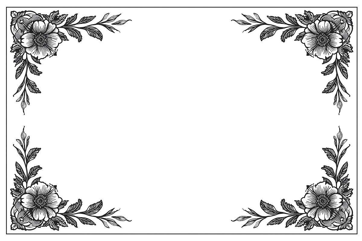 Ornate Floral Vector Frames, an Illustration by musafir_fashion (Photo 9 of 9)