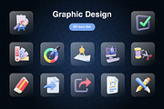 Graphic Design 3D Icons Set, an Object 3D Model by Kmg Design (Thumbnail 3 of 3)