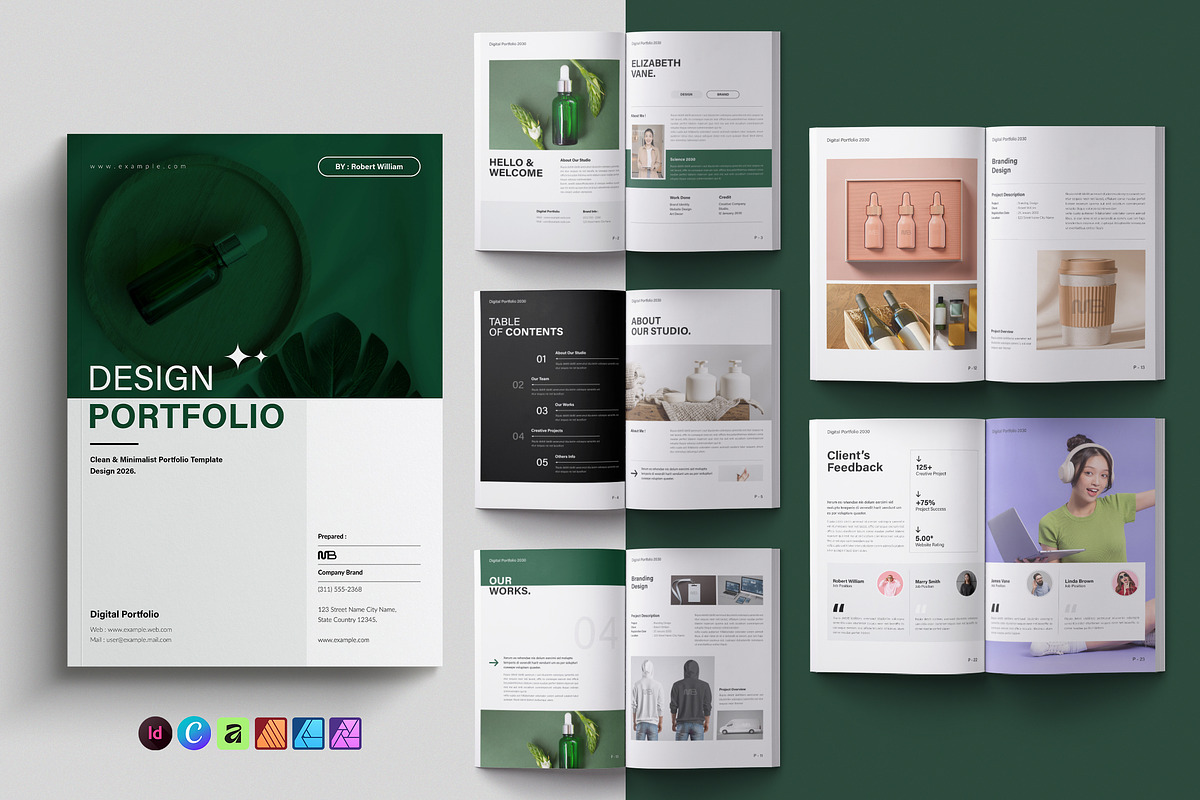 Minimalist Design Portfolio Template, a Brochure Template by NorthPeak (Photo 1 of 12)