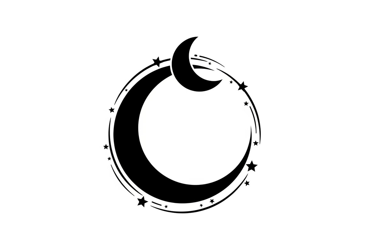 Crescent Moon Round Frame Bundle, an Illustration by Creativeshirt (Photo 10 of 31)