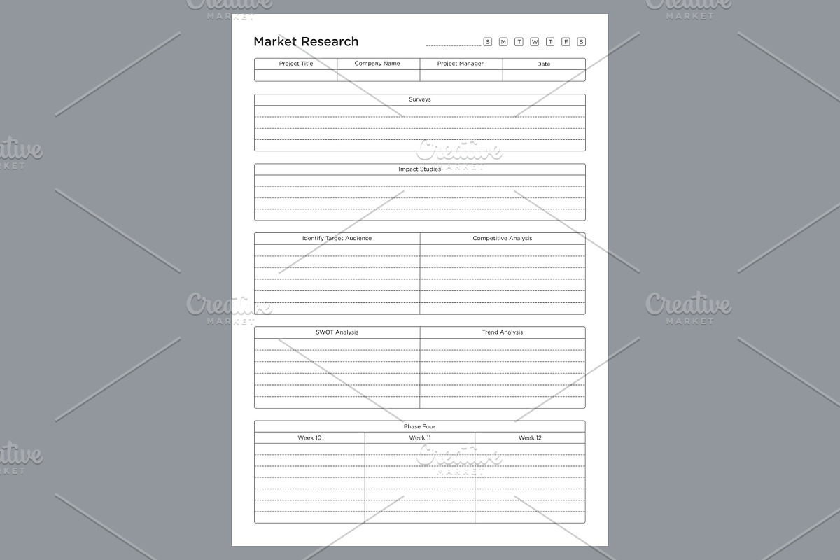 Market Research Marketing Planner, a Stationery Template by shahsoft (Photo 2 of 4)