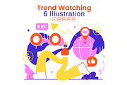 6 Trend Watching Illustration, a Finance Illustration by denayunebgt (Thumbnail 1 of 3)