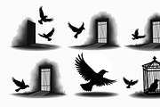 Flying Bird Silhouette Bundle, an Illustration by jahid234 (Thumbnail 6 of 10)