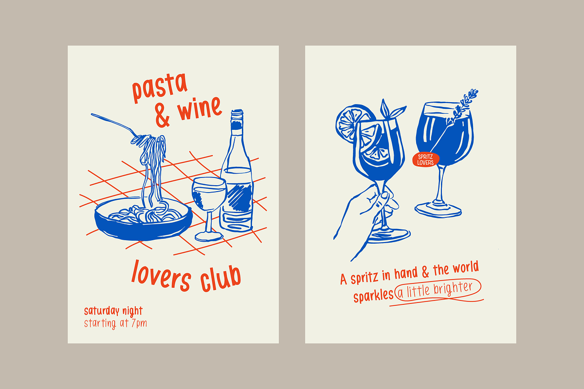 Pizza & Spritz, a Handwritten Font by George Bourle (Photo 2 of 10)