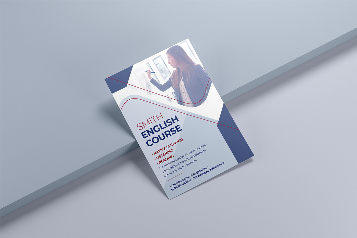 English Course Promotion - Flyer, a Poster Template by SlideFactory