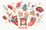 Happy Christmas set +6 patterns, a Decorative Illustration by Kristina Crocus (Thumbnail 2 of 4)