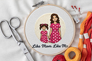 Embroidery Mother Daughter PNG Desig, an Illustration by CrexoraLab (Thumbnail 2 of 4)