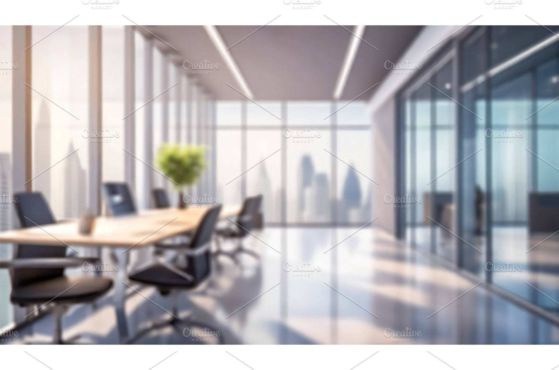 A blurred modern office interior, an Architecture Photo by Igor Tichonow