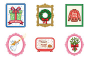 Christmas Vintage Frame Bundle, an Illustration by SinaCreation (Thumbnail 3 of 7)