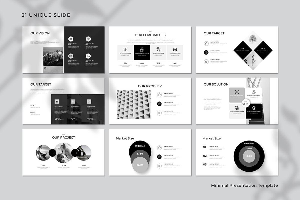 Clean Minimal Presentation Template preview 7
