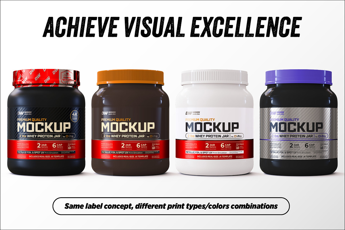 2lb Whey Protein Jar Mockup C1-Pro, a Packaging Mockup by Design Warlord (Photo 9 of 16)