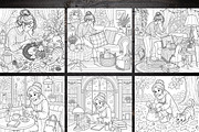 Cozy Fall Coloring Pages Bundle, a Brochure Template by LA Design (Thumbnail 3 of 10)