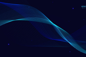 Dark Blue Wave Abstract Background