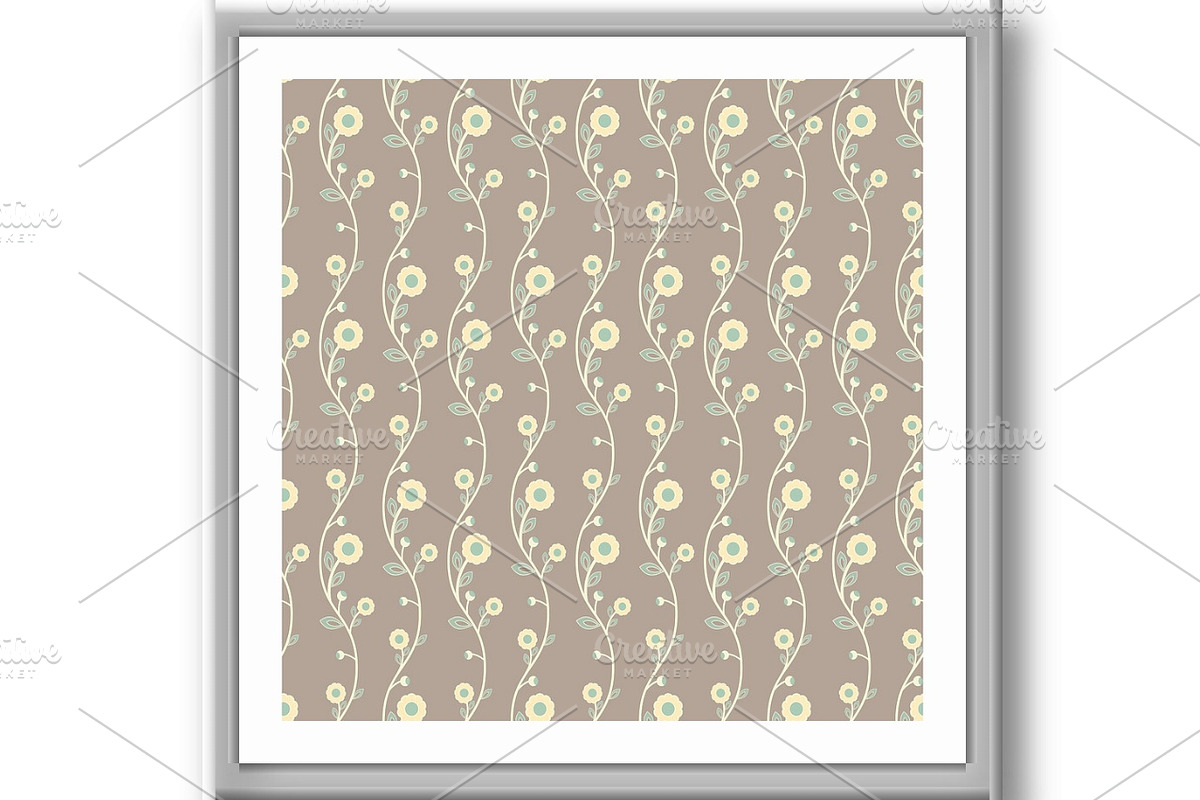 Floral Seamless Vector Pattern, a Decorative Illustration by FineArtStudio (Photo 2 of 3)