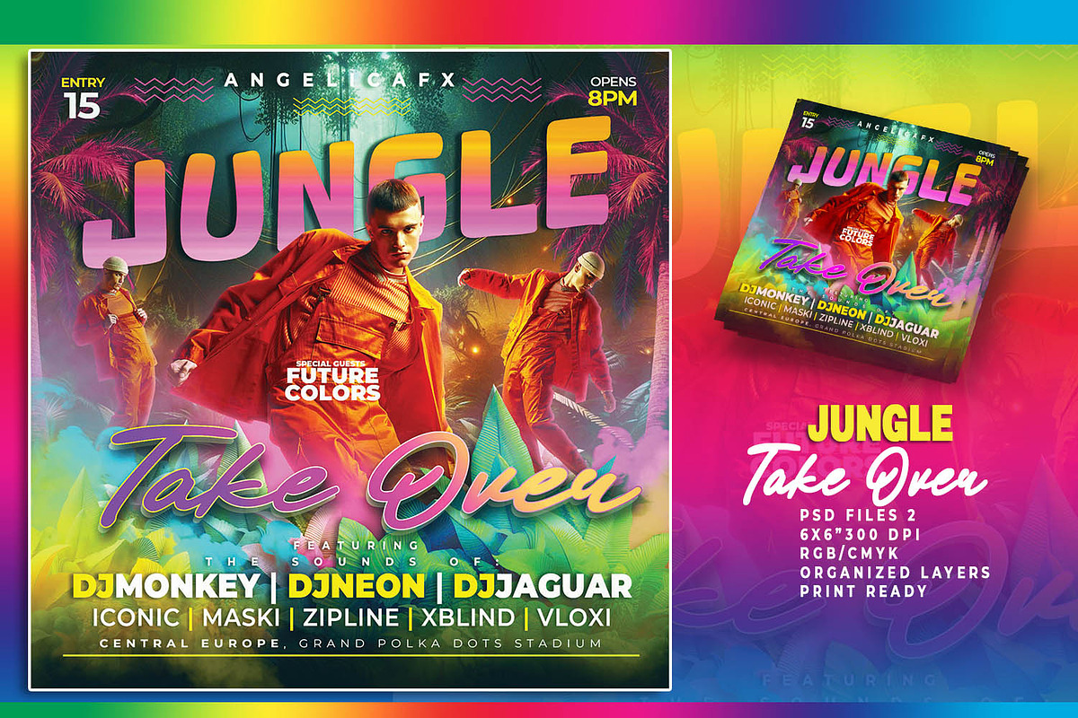 Jungle Take Over Flyer, a Flyer Template by angelicafx