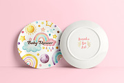 80 Boho rainbow watercolor elements, a Decorative Illustration by KarinkaBU (Thumbnail 6 of 6)
