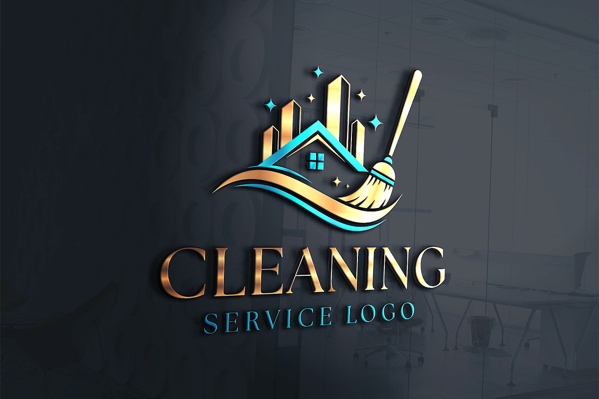 Modern Cleaning Service Logo Canva, a Branding & Logo Template by Shahjhan (Photo 3 of 4)