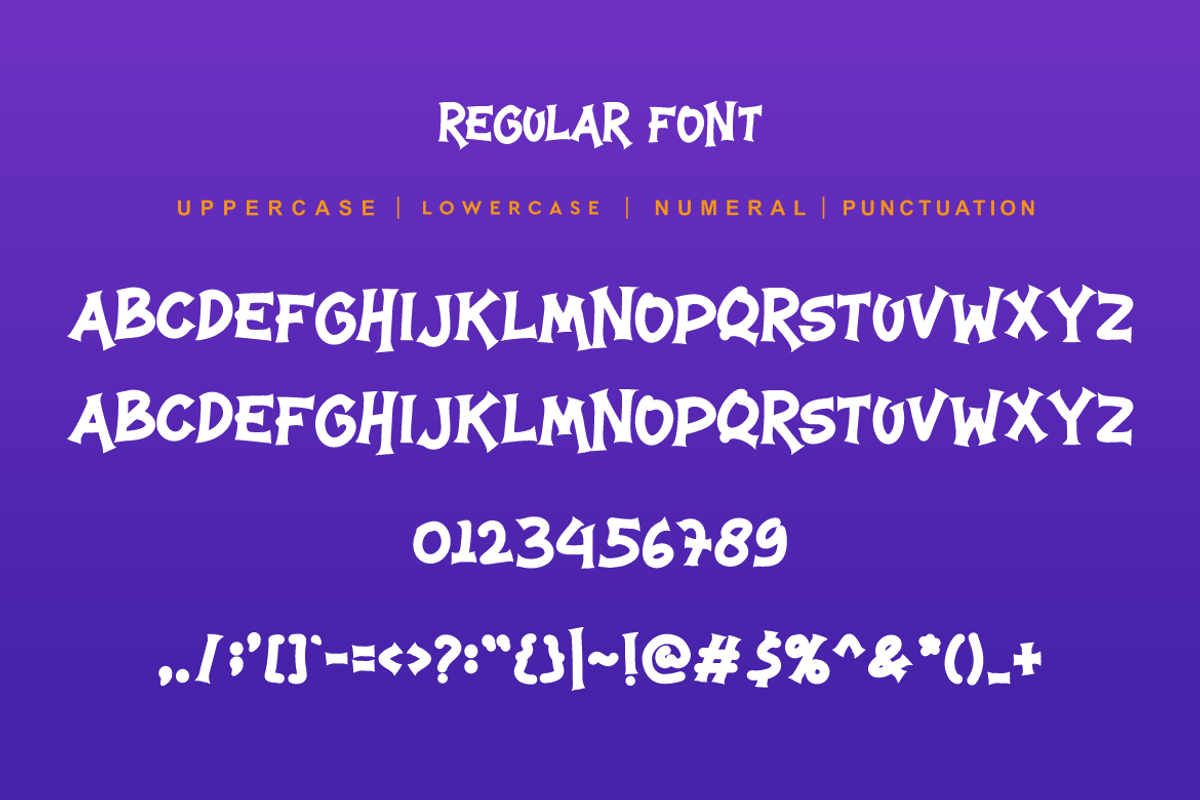 Costume Halloween Font, a Handwritten Font by QR Design Studio (Photo 6 of 8)