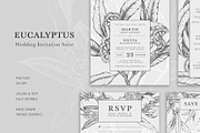 Eucalyptus Wedding Invitation Suite, an Invitation Template by Valeryia Aranovich (Thumbnail 1 of 5)