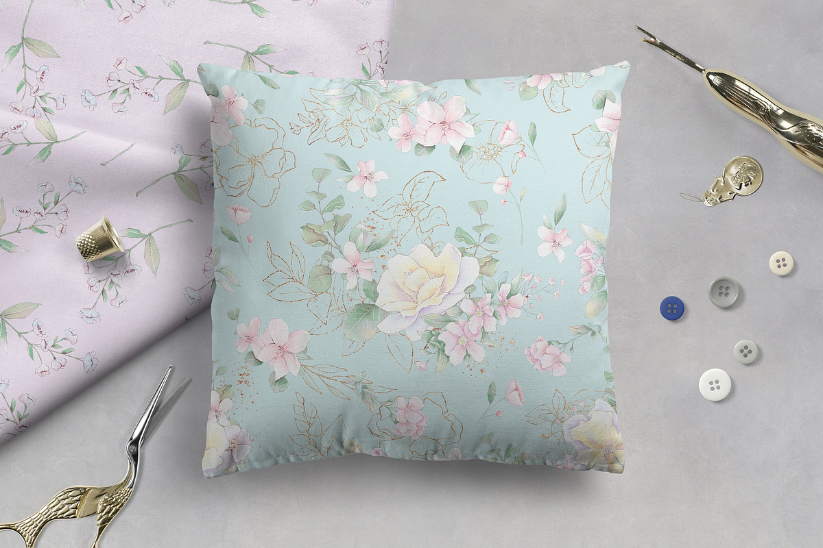 Delicate orchids. Seamless patterns, a Pattern Graphic by Yuliya Art (Photo 6 of 8)