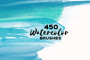 450 Watercolor Brushes. PS Hi-Res, a Brush Add-On by Masherdraws (Thumbnail 5 of 11)