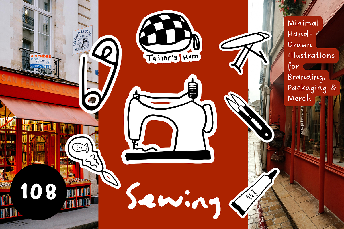 108 Sewing Illustration Collection, an Object Illustration by The Journey Atelier (Photo 1 of 17)