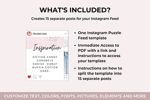 Instagram Puzzle Feed Template Blush