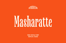 Masharatte | Condensed Serif Font